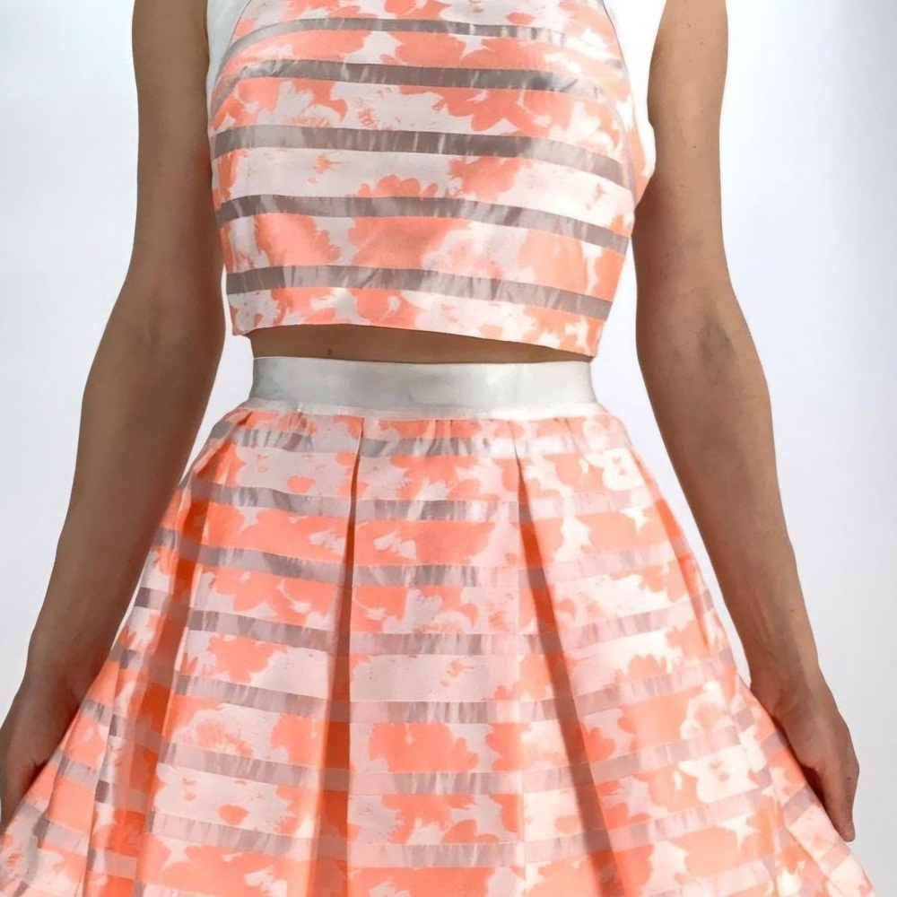 Bebe Pink Fit and Flare Pleated Dress for Prom